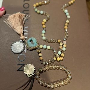 Matching necklace and bracelet